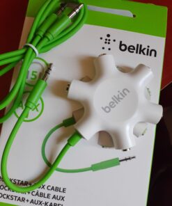 Belkin Rockstar 5-Jack Multi Headphone Audio Splitter (Light Green) - Headphone Splitter Designed To Connect Up To 5 Devices For Classrooms, Audio Mixing & Shared Experiences - For iPhone, iPad & More Light Green 16 B1oVQRRMm6S