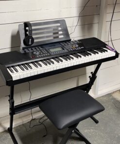 RockJam 61 Key Keyboard Piano With LCD Display Kit, Stand, Bench, Headphones, Simply App & Keynote Stickers Keyboard Piano Kit 39 B1oa8bAa12S