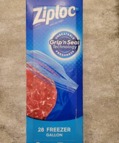 Ziploc Gallon Food Storage Freezer Bags, New Stay Open Design with Stand-Up Bottom, Easy to Fill, 28 Count Clear 47 B1oqTis4aFS