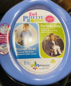 Kalencom Potette Plus 2-in-1 Travel Potty and Trainer Seat - Dual-Purpose Potty Training Toilet Seat - Portable Potty for Toddler Travel - With Durable, Lock-In Legs and Splash Guard - LIlac 32 B1pEe8r mS