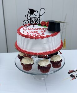 Grad 2023 Cake Topper for Class of 2023 Graduation Party Decorations Acrylic Congrats Grad Supplies (Black) Black 21 B1pc1PgMJHS