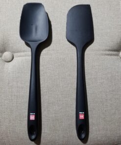 DI ORO Silicone Spatula Set - Rubber Kitchen Spatulas for Baking, Cooking, & Mixing - 600°F Heat-Resistant & BPA Free Silicone Scraper Spatulas for Nonstick Cookware - Dishwasher Safe (3pc, Black) 40 B1q7VEiRM1S 2