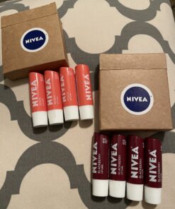 NIVEA Lip Balm, Blackberry Flavored Tinted Lip Balm Stick with Shea Butter and Jojoba Oil, 0.17 Oz, Pack of 4 0.17 Ounce (Pack of 4) 25 B1q9AOCmNZS