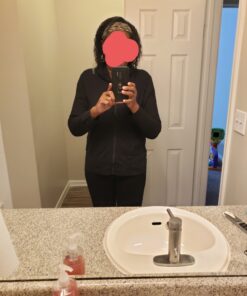 Hanes Women’s Slub Knit Hoodie, Women’s Zip-Front Hoodie, Women’s Cotton Jersey Hoodie, Knit Cotton Jacket Large Black 18 B1qKqXXqnVS