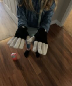 The Noodley LED Light Up Gloves for Kids Toys Games Outdoor Boy Girl Glow Dark Costume Autistic Child Teen Adult Sizes Black Small 39 B1rQXU2YKuS