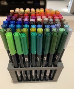 Tombow 56149 Dual Brush Pen Art Markers, 96 Color Set with Desk Stand. Blendable, Brush and Fine Tip Markers with Stand 96-Color Set 63 B1rW1sdn4BS