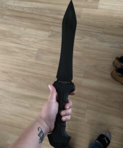 Combat Commander Gladiator Sword | Full-Tang Gladius Sword | 16 5/8" Razor Sharp Blade | 1060 High Carbon Steel Roman Sword Real | TPR Rubberized Handle | Reinforced Nylon Sheath | 24" Length 16 B1rfY9zTfS