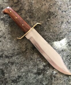 SZCO Supplies 15” Classic Wood Handle Carbon Steel Bowie Blade Outdoor Survival Knife,Brown/Brass 65 B1s IgcUadS