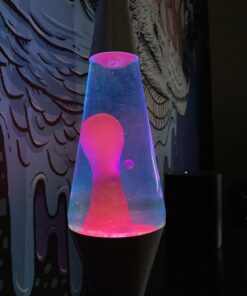 14.5-Inch Silver Base Lava Lamp with Purple Wax in Blue Liquid - 2118 Purple/Blue 29 B1sBjmILEwS