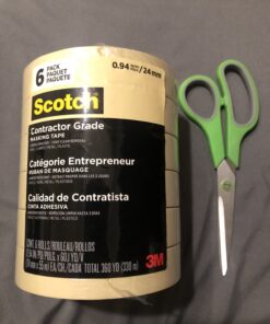 Scotch Contractor Grade Masking Tape, Tan, Tape for General Use, Multi-Surface Adhesive Tape, 0.94 Inches x 60.1 Yards, 6 Rolls 0.94" Width 37 B1tUgVvNHZS