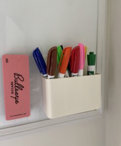 Magnetic Dry Erase Marker Holder,Pen and Eraser Holder for Whiteboard,Magnet Pencil Cup Utility Storage Organizer for Office, Refrigerator, Locker and Metal Cabinets (2 Pack) 2 Pack 21 B1taX8OTpNS
