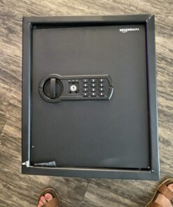 Amazon Basics Steel Home Security Safe with Programmable Electronic Keypad Lock, Secure Documents, Jewelry, Valuables, 1.52 Cubic Feet, Black, 13.8"W x 13"D x 16.5"H 45 B1u2JLYV0XS