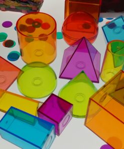 Learning Resources View-Thru Geometric Solids - Geometric Shapes, Back to School Supplies Must Haves, Math Teacher Supplies Helper 23 B1uFfwv9sYS