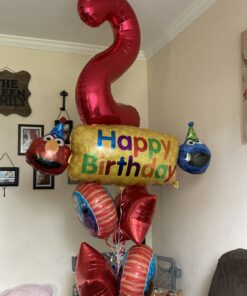 Elmo and Friends 2nd Birthday Supplies Decorations Balloon kit 36 B1udyjys11S