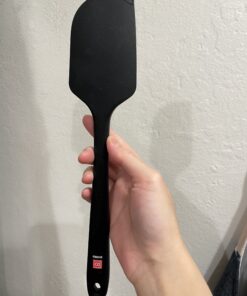 DI ORO Silicone Spatula Set - Rubber Kitchen Spatulas for Baking, Cooking, & Mixing - 600°F Heat-Resistant & BPA Free Silicone Scraper Spatulas for Nonstick Cookware - Dishwasher Safe (3pc, Black) 49 B1uy5Ie6wLS