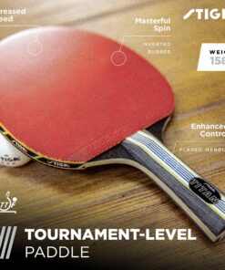 Alternative view of STIGA Titan Performance Ping Pong Paddle - 5-ply Ultra-Light Blade - 2mm Premium Sponge - Flared Handle for Premium Grip - Performance Table Tennis Racket for Advanced Play