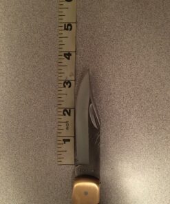 Old Timer 7OT Cave Bear Traditional Lockback Pocket Knife with 3.9in High Carbon Stainless Steel Blade, Sawcut Handles, and Leather Belt Sheath for Hunting, Camping, Whittling, EDC, and Outdoors 38 B1vtVCNPSXS