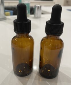 DropperStop 1oz Amber Glass Dropper Bottles (30mL) with Tapered Glass Droppers - Pack of 2 28 B1vurGiwPfS