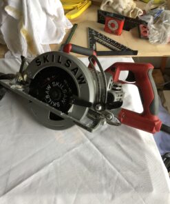 SKILSAW SPT77WML-01 15-Amp 7-1/4-Inch Lightweight Worm Drive Circular Saw , Silver Corded Worm Drive Circular Saw 24 B1x3ynsS5LS