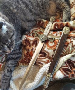 Whetstone Cutlery Medieval Double Edged Stainless Steel Dagger, Brass 28 B1xOOHzaEHS