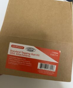 Amram Clothing Tagging Gun, Comfort Grip Model, Price Tag Attacher, Kit Includes Gray Standard Tagger, 1,250 2-in Barbs, 5 Needles; for Manufacturers, Retail, Boutiques, Consignment, Yard Sales 1,250 2-in Attachments, 5 Needles 38 B1y m9IWJwS 1