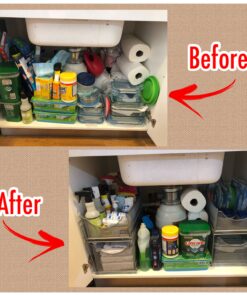 Sorbus® Cabinet Organizer Drawers— Mesh Storage Organizer with Pull Out Drawers—Ideal for Countertop, Cabinet, Pantry, Under the Sink, Desktop and More (Black 1 Drawer) Black 21 B1y3ayWL1aS