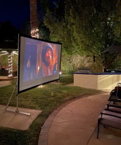 Elite Screens Yard Master 2, 135-INCH Outdoor Projector Screen with Stand 16:9, 8K 4K Ultra HD Fast Fold Portable Movie Screen Foldable Easy Snap On Cinema Theater, OMS135H2 16:9 Aspect Ratio Front Projection 55 B1yRRi3TqjS