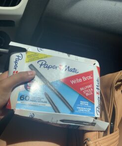 Paper Mate Ballpoint Pens, Write Bros. Black Ink Pens, Medium Point (1.0mm), 60 Count 38 B1yj7IGnXsS
