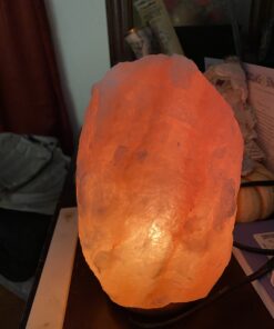 Himalayan Glow HS-1003 Himalayan Hand Carved Crystal Salt Lamp with Wooden Base, 6-7 LBS, Pink 64 B1z6acKo51S