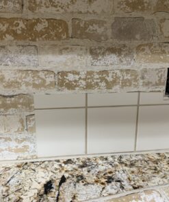 RoomMates RMK9037WP Light Brown Stuccoed Brick Peel and Stick Wallpaper Brown and Grey 46 B1zNikvuG8S