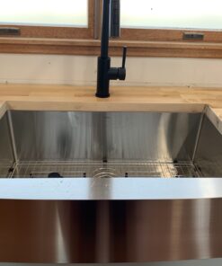 Kraus KHF200-33 Standart PRO Stainless Steel Sink 33 inch Farmhouse Apron Single Bowl 16 gauge Rounded Apronfront 52 B1zWnox8B4S