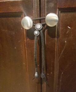 Kiscords Baby Safety Cabinet Locks for Knobs Child Safety Cabinet Latches for Home Safety Strap for Baby Proofing Cabinets Kitchen Door RV No Drill No Screw No Adhesive (Black) 27 B1zlZbYwfOS