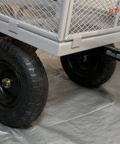 Gorilla Carts GOR1001-COM Steel Utility Cart, Heavy-Duty Convertible 2-in-1 Handle and Removable Sides, 7 cu ft, 1000 lb, Capacity, Gray, 1 pack 85 B1zyNIyhGqS