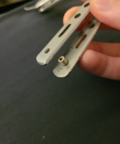 Moon Boat 2PCS Butterfly Knife Trainning Practice Comb Unsharpened Blade Black Silver 44 C1 5XwiKFSS