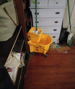 Genuine Joe GJO60466 Splash Guard Mop Bucket/Wringer, 6.50 Gallon Capacity, Yellow 23 C1 Af1q3SS