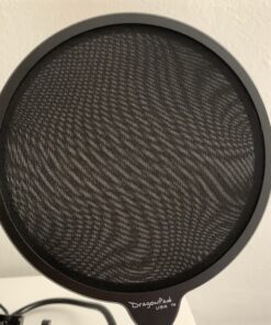 Dragonpad USA Microphone Pop Filter, for Blue Yeti, Blue Snowball - Flexible Gooseneck Microphone Mount and Double Layer Sound Shield Guard Windscreen black 63 C10f4AteHeS