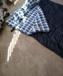 CANWAY Double Sleeping Bag,2 Person Sleeping Bag Lightweight Waterproof with 2 Pillows for Camping, Backpacking, or Hiking for Adults or Teens Queen Size XL & XXL Flannel Black 28 C10zOxpMFS