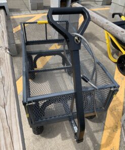 Gorilla Carts GOR1001-COM Steel Utility Cart, Heavy-Duty Convertible 2-in-1 Handle and Removable Sides, 7 cu ft, 1000 lb, Capacity, Gray, 1 pack 86 C11614wf9kS