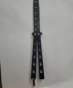 Moon Boat 2PCS Butterfly Knife Trainning Practice Comb Unsharpened Blade Black Silver 42 C11DE7z UwS