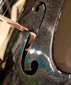 Mendini By Cecilio Violin For Beginners, Kids & Adults - Beginner Kit For Student w/Hard Case, Rosin, Bow - Starter Violins, Wooden Stringed Musical Instruments 4/4 MV Black 38 C11E2YMK3uS