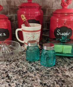 The Pioneer Woman Adeline Glass Butter Dish with Salt And Pepper Shaker Set 14 C11NWBZRvAS