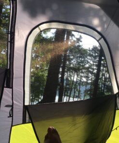 CORE 6 Person Instant Cabin Tent | Portable Large Pop Up Tent with Easy 60 Second Camp Setup for Family Camping | Included Hanging Organizer for Outdoor Camping Accessories Dark Gray/Green 54 C11Oytc3vFS