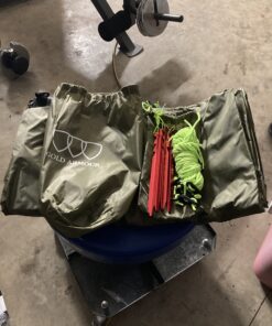 Gold Armour Rainfly Tarp Hammock, Premium 14.7ft/12ft/10ft/8ft Rain Fly Cover, Waterproof Ultralight Camping Shelter Canopy, Survival Equipment Gear Camping Tent Accessories (OD Green 12ft x 10ft) Od Green 12ft X 10ft 74 C11lQMX4l8S