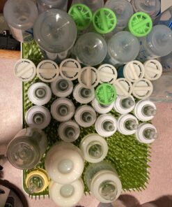 Boon Lawn Countertop Baby Bottle Drying Rack - Spring Green - Bottle Rack and Organizer - Baby Feeding Essentials - 13.5 x 11 x 2.5 - 1 Count 51 C11v4W87HcS