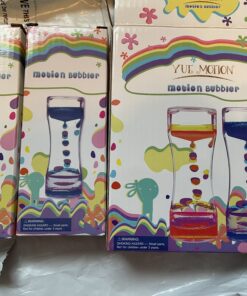 YUE Action Liquid Timer 2 Pack/Liquid Motion Bubbler Timer for Calming Sensory Toys, Autism Toys,Fidget Toy, Children Activity, Desk Toys,Novelty Gifts, Assorted Colors (Green+Red Set) Green+red Set 17 C11vMq5oX7S