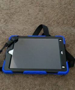 SEYMAC iPad 6th/5th Generation Case iPad 9.7 Case, Full-Body Shockproof Heavy Duty Protective Case with Screen Protector, Rotating Stand/Hand/Shoulder Strap for iPad 6th/ 5th / Air 2/ Pro 9.7, Blue Black/ Dark Blue 9.7 inch - For iPad 6th/5th Gen 27 C12WOkK A8S