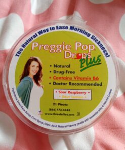 Preggie Pop Drops Plus | 21 Drops | Vitamin B6 for Morning Sickness & Nausea Relief during pregnancy | Safe for pregnant Mom & Baby | Gluten Free | Two Flavors: Lemon & Raspberry 34 C12Zhi18ieS 1