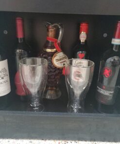 Dragon Glassware Beer Glasses, Clear Double Wall Insulated Pub Mugs, Upside Down Design, Holds One Full Beer Bottle, Freezable Glass for Beer Lovers, 13.5 oz Capacity, Set of 2 2 Count (Pack of 1) 22 C12m5dIyQ9S