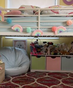 KidKraft Nantucket Wooden Storage Bench with Three Bins and Wainscoting Detail - Pastel, Gift for Ages 3+ 18 C13q23xNk0S