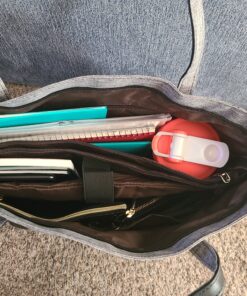 Laptop Tote Bag for Women,College Essentials 15.6-17 In Teacher Supplies Laptop Bag,Water Resistant Work Bag College Bag A-15.6 Inch-gray 35 C143aAe9xlS